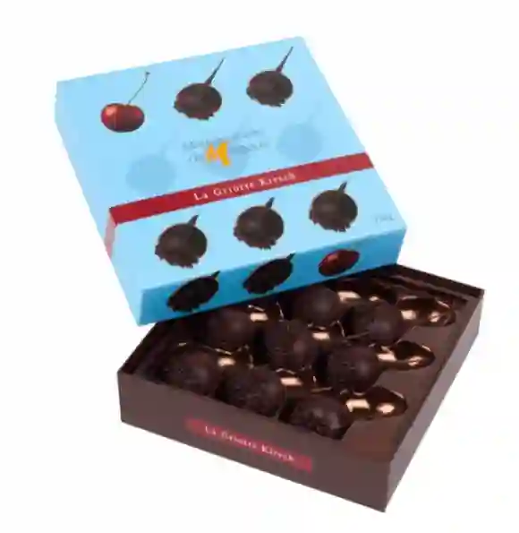 Mademoiselle de Margaux Cereza Rellenas de Armagnac y Recubitas Con Chocolate Negro - Caja 110 Gr.