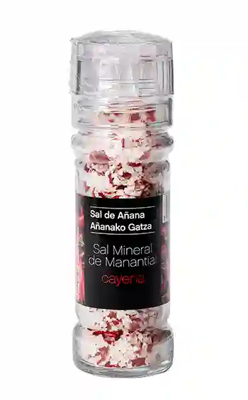 10x Sal de Añana Sal Mineral de Manantial Con Cayena - Molinillo 75 GR