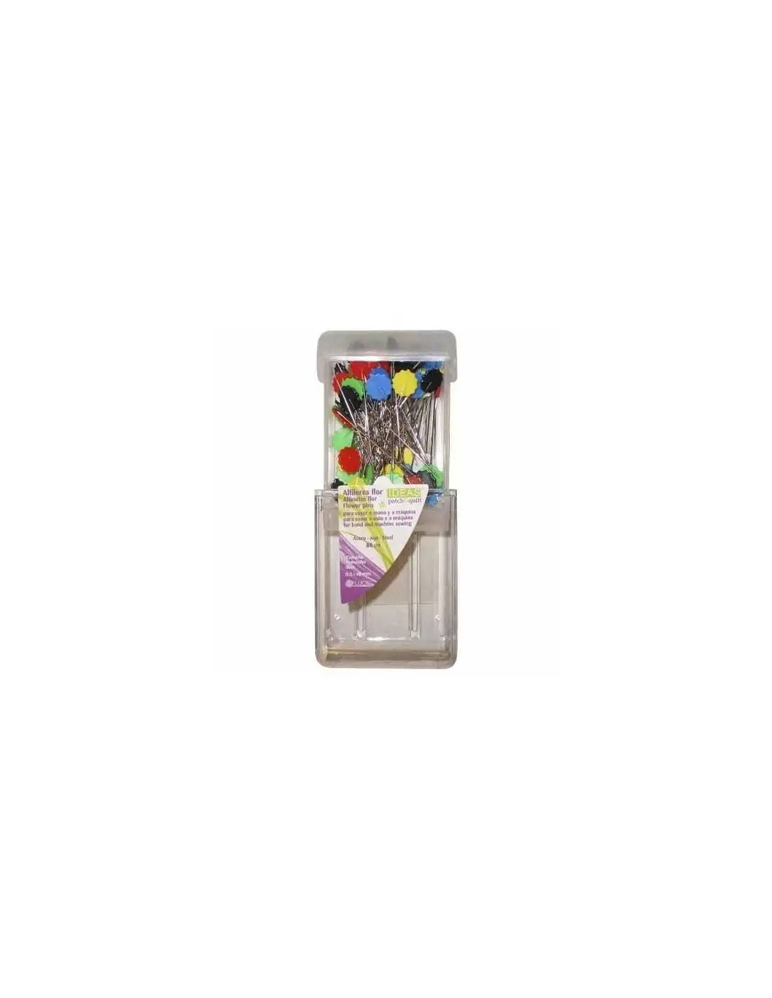 Alfiler Flor cabeza plana 80 unidades