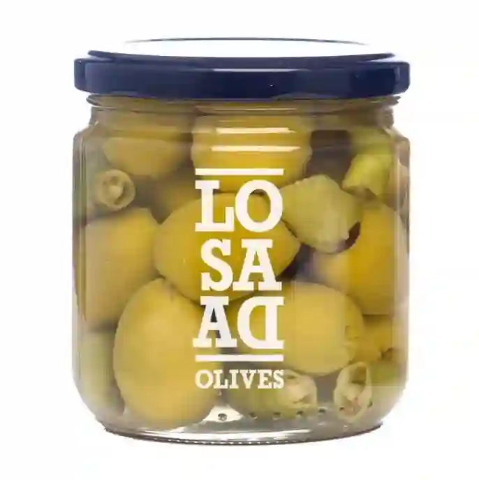 Aceitunas Losada Aceituna Gordal sin hueso Picante - Tarro 345 gr