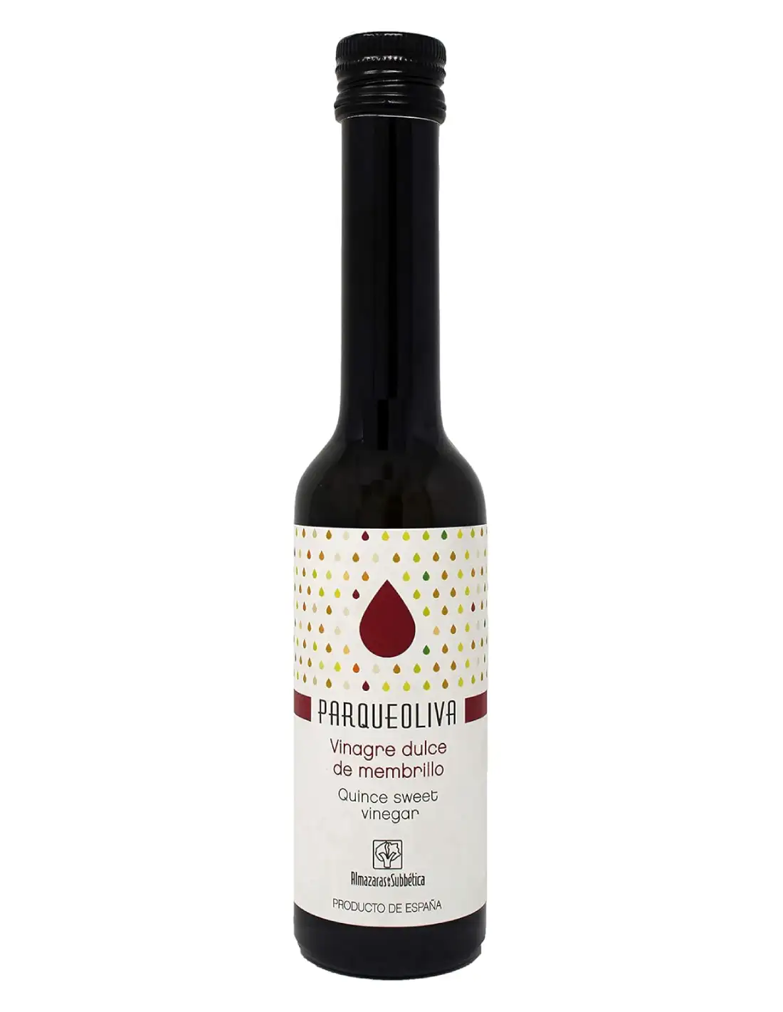 9x Parqueoliva Vinagre Dulce de Membrillo - Botella de Vidrio 250 ml.