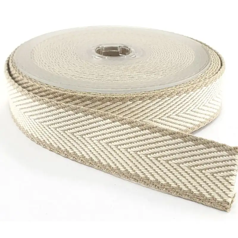 Cinta de Espiga de Algodón Etnico Color beige