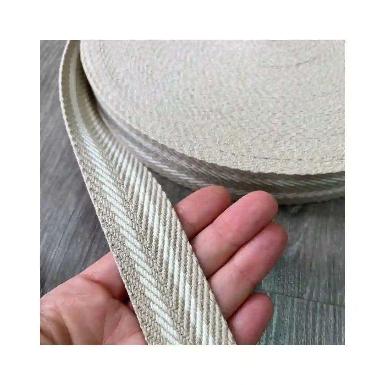 Cinta 30 mm Espiga Algodón Rayas