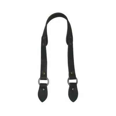 Asas de cuero sintético oval doble 30X3 cm negra