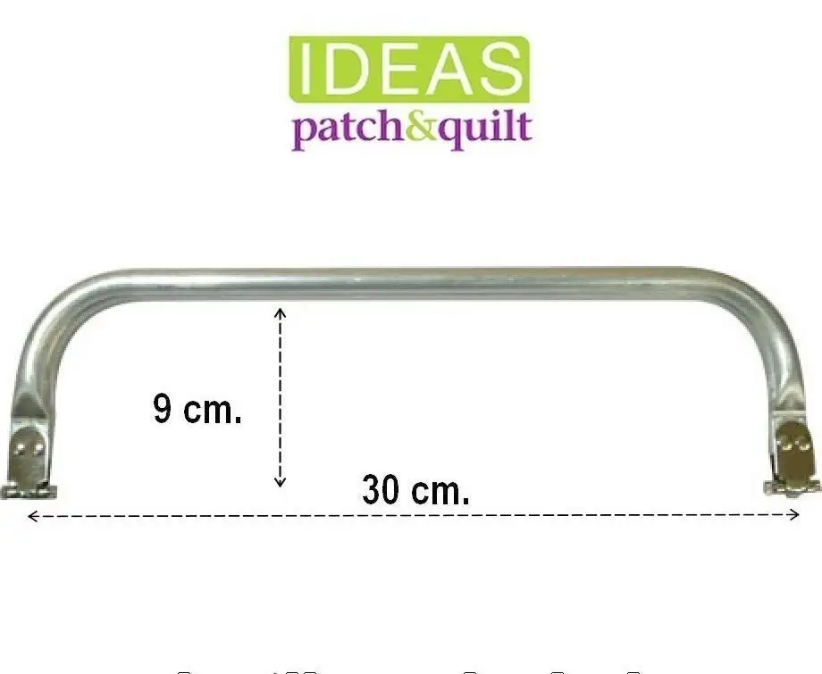 Boquilla de metal cuadrada para bolsos 30x9 cm