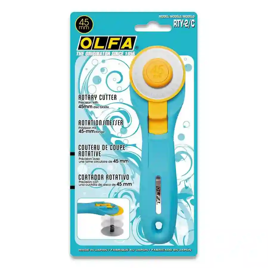 Cúter rotatorio OLFA 45 mm turquesa