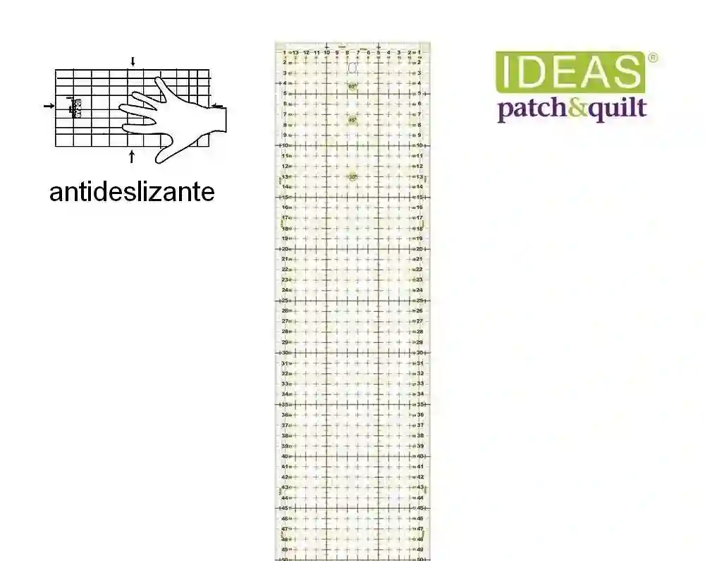 Regla Patchwork Rectangular 60x15 cm