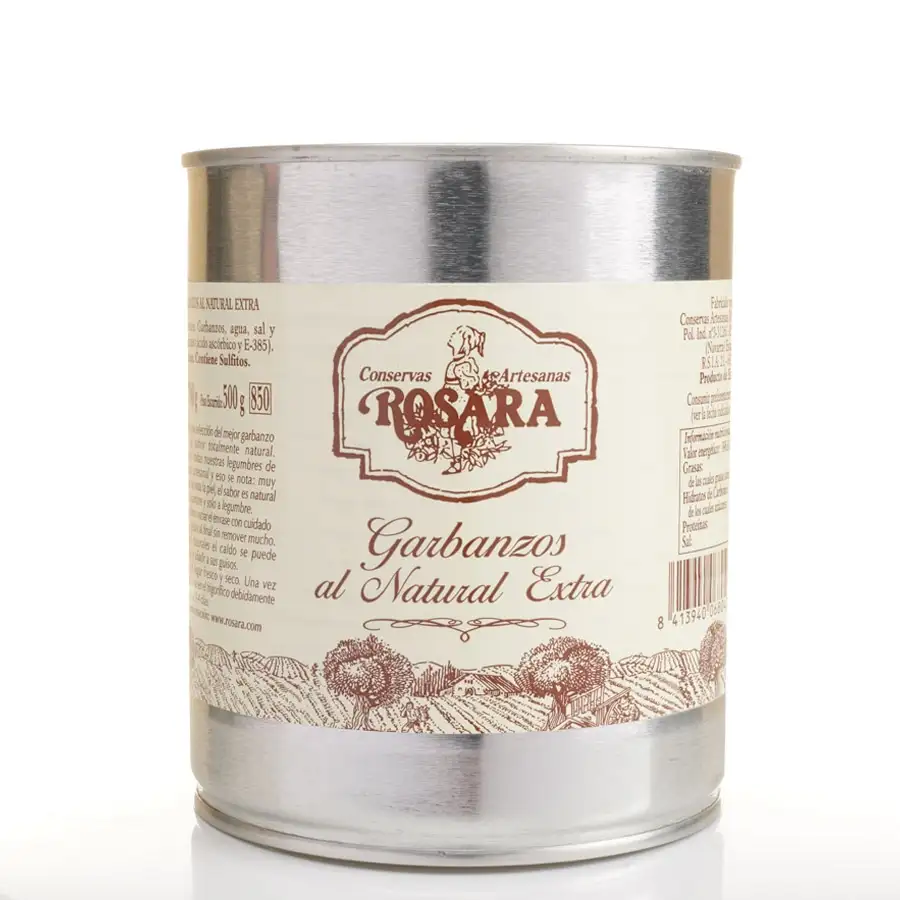 Rosara Garbanzo Al Natural - Lata 850 ml.
