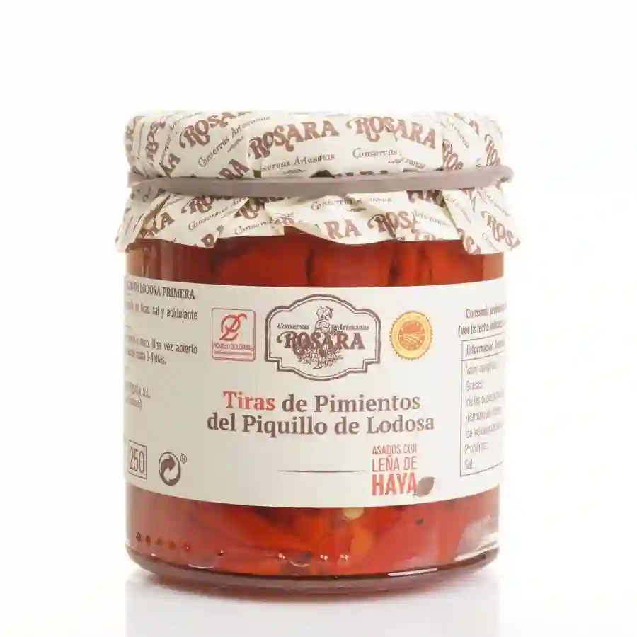 Rosara Tiras de Pimiento del Piquillo de Lodosa D.O. - Tarro 250 ml.