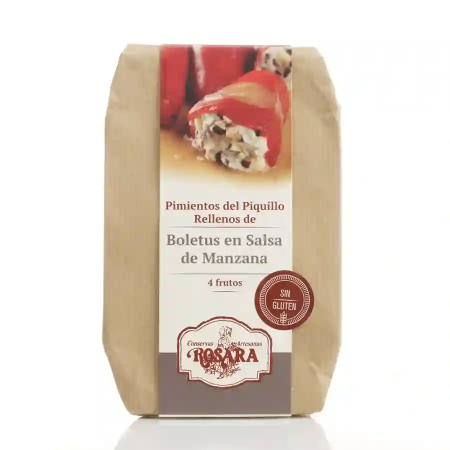 Rosara Pimiento Relleno de Boletus en Salsa de Manzana - Lata 270 ml.