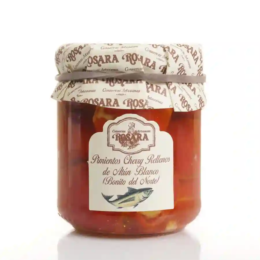 Rosara Pimientos Cherry Rellenos de Bonito - Tarro 212 ml.