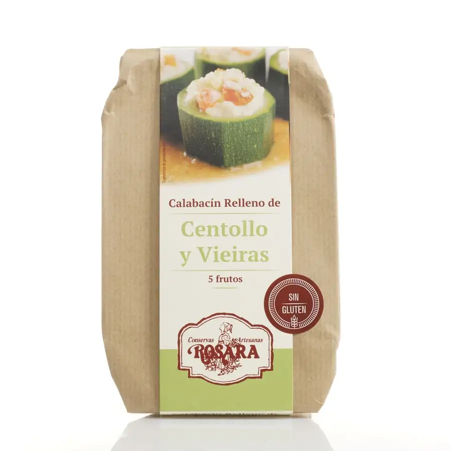 Rosara Calabacín Relleno de Centollo y Vieira - Lata 270 ml.