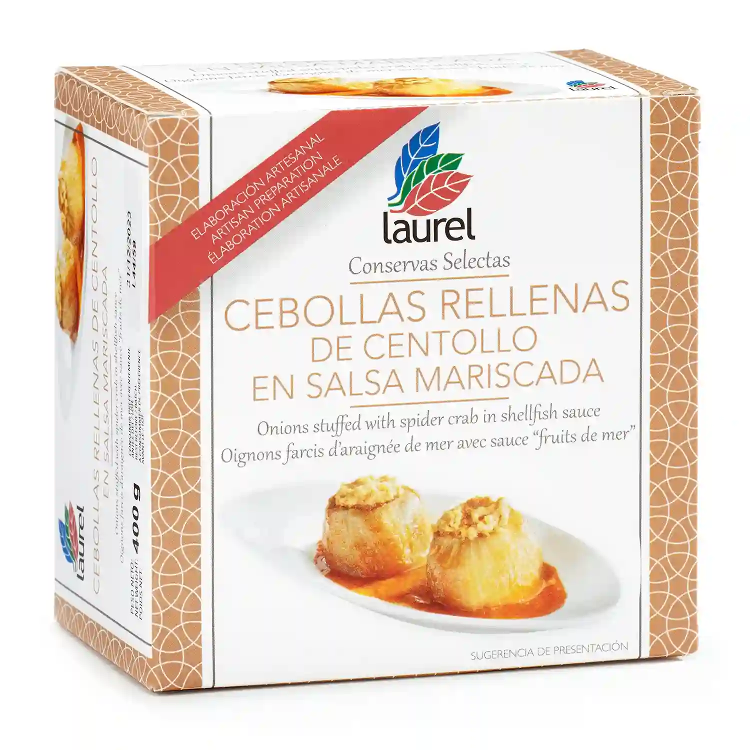 Sabores de Asturias Cebollas Rellenas Centollo Salsa Mariscada - 400 GR
