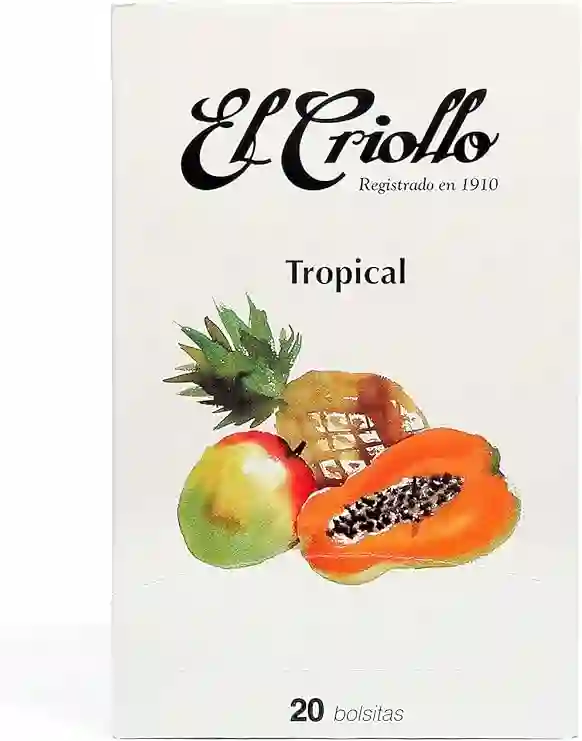 El Criollo Infusión Tropical Gourmet - Caja de 20 Saquitos