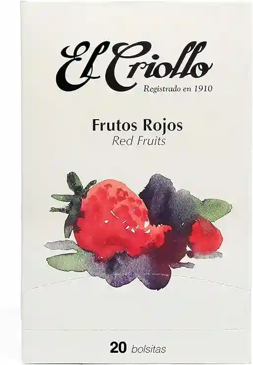 El Criollo Infusión Frutos Rojos Gourmet - Caja de 20 Saquitos