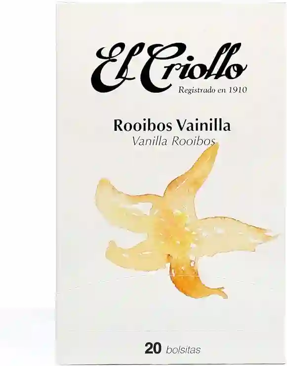 El Criollo Infusio Rooibos Vainilla Gourmet - Caja de 20 Saquitos