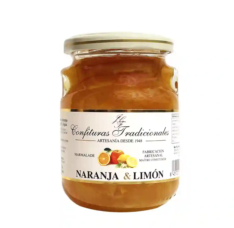 Confituras Tradicionales Mermelada Naranja y Limón - Tarro 300 Gr.