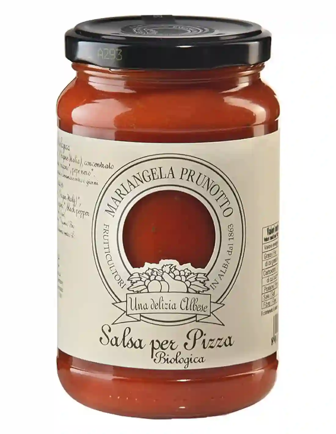 Mariangela Prunotto Salsa de Tomate Bio Pizza - Tarro 340 Gr.