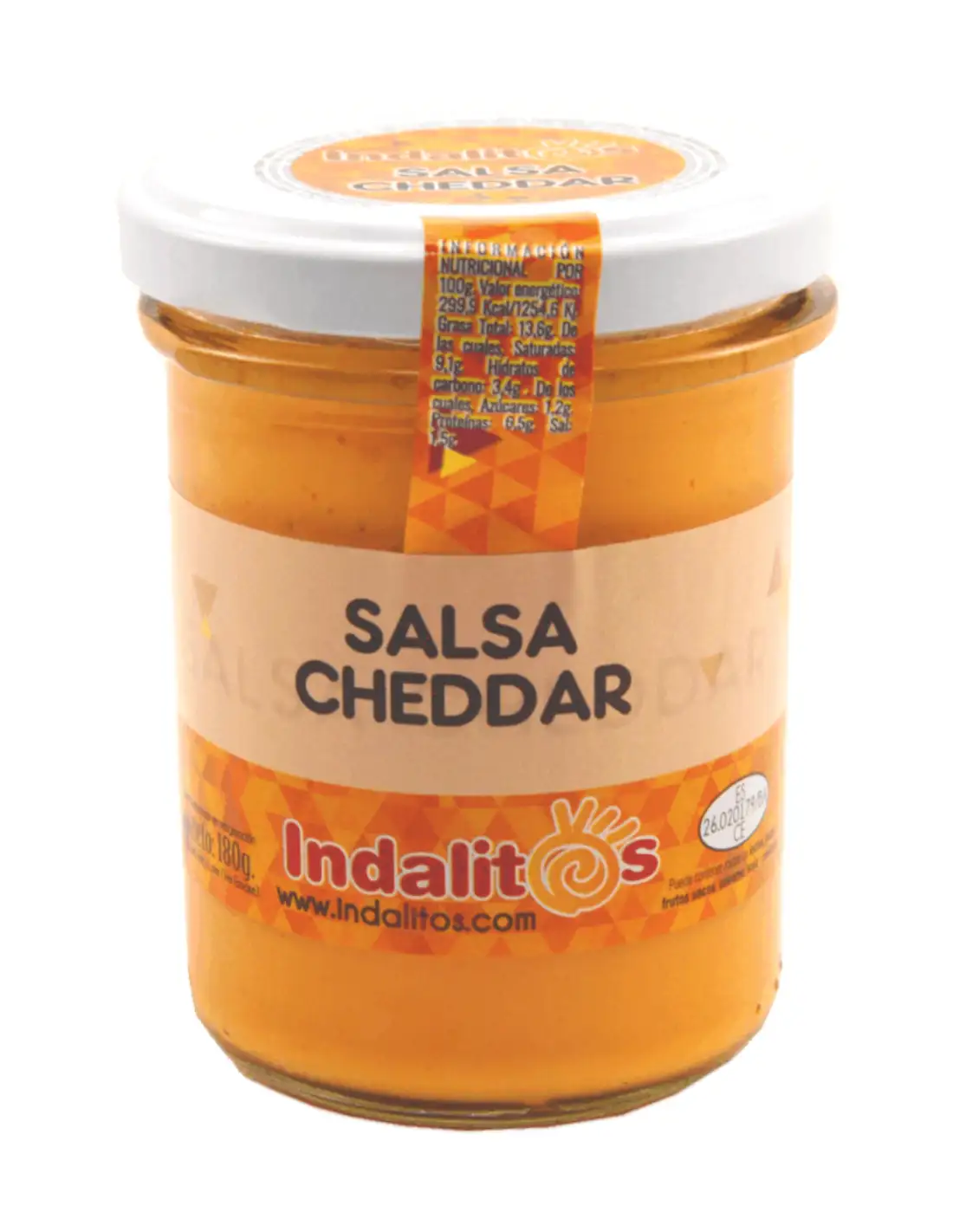 Indalitos Salsa Cheddar - Tarro 180 Gr.