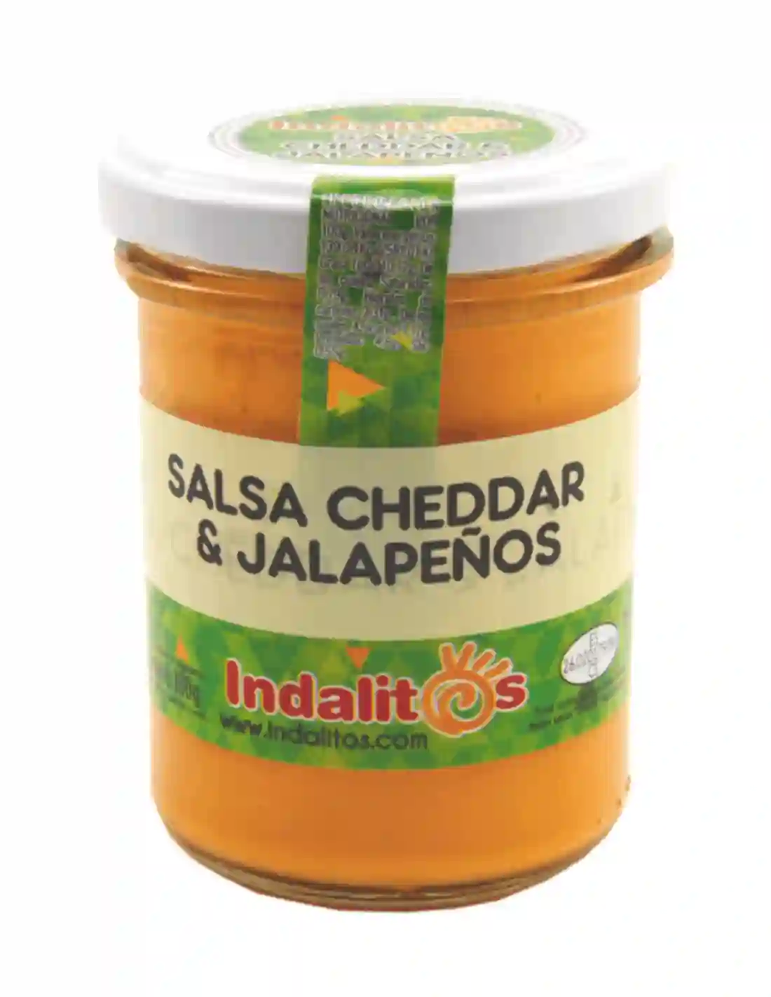 Indalitos Salsa Cheddar Con Jalapeños - Tarro 180 Gr.