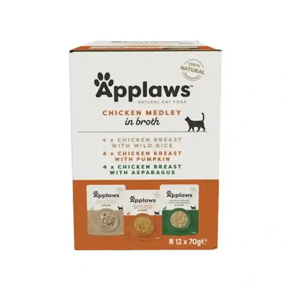 Plafers Multipack Sobres Gato Selección Pollo en Caldo 12x70g