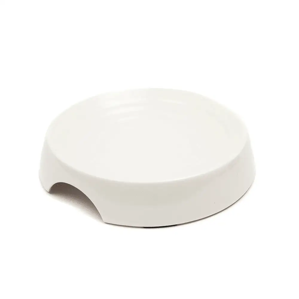 Comedero Melamina Con Ondas Color Crema para Gatos