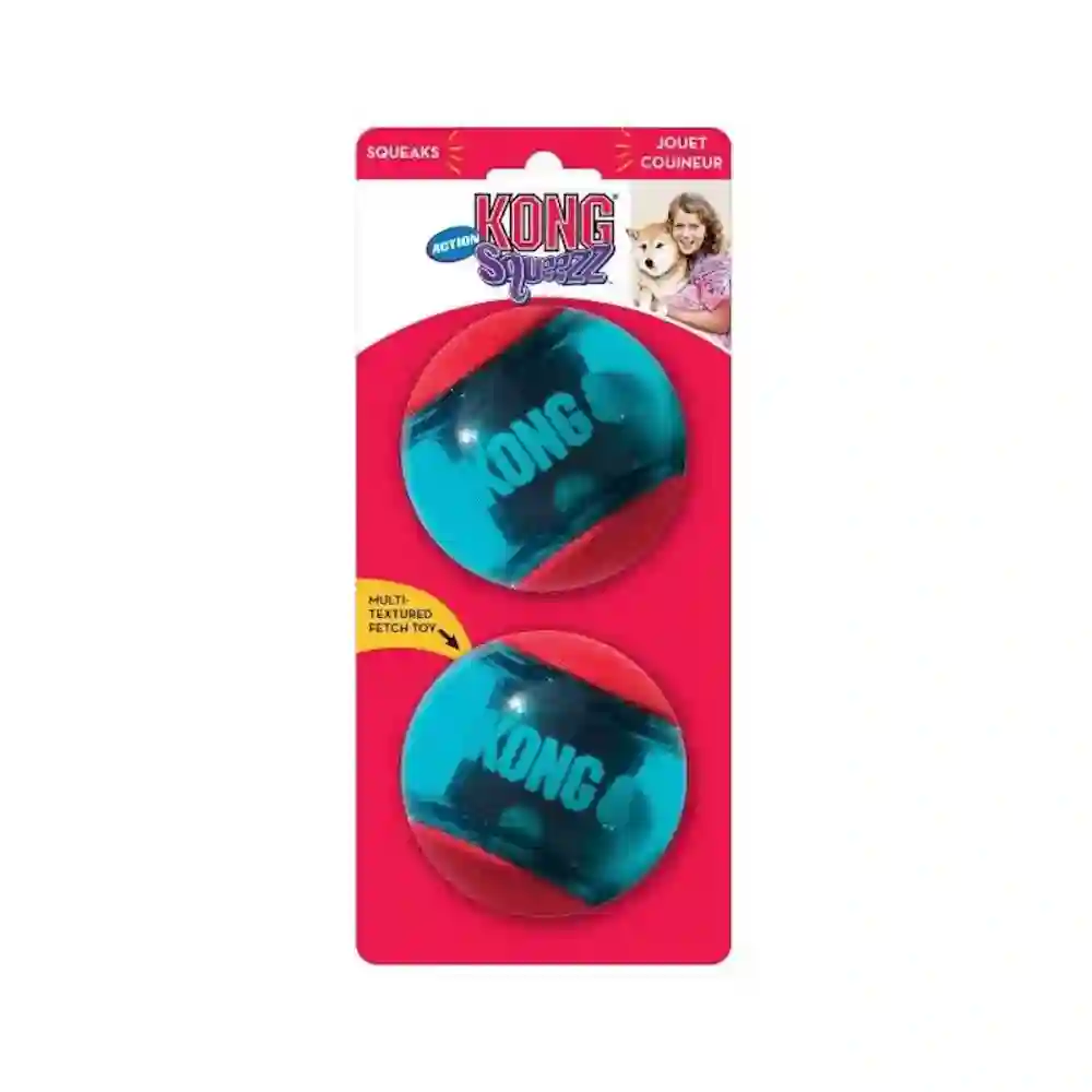 Acción de Kong Pelota Squeezz (2 UDS)