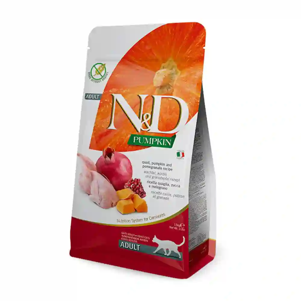 Farmina Cat y Pumpkin Adult Codorniz, Calabaza y Granada 1,5 kg