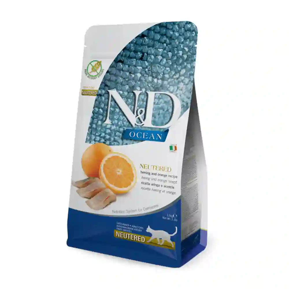Farmina nd Cat Ocean Neutred Arenque y Naranja 1,5 kg
