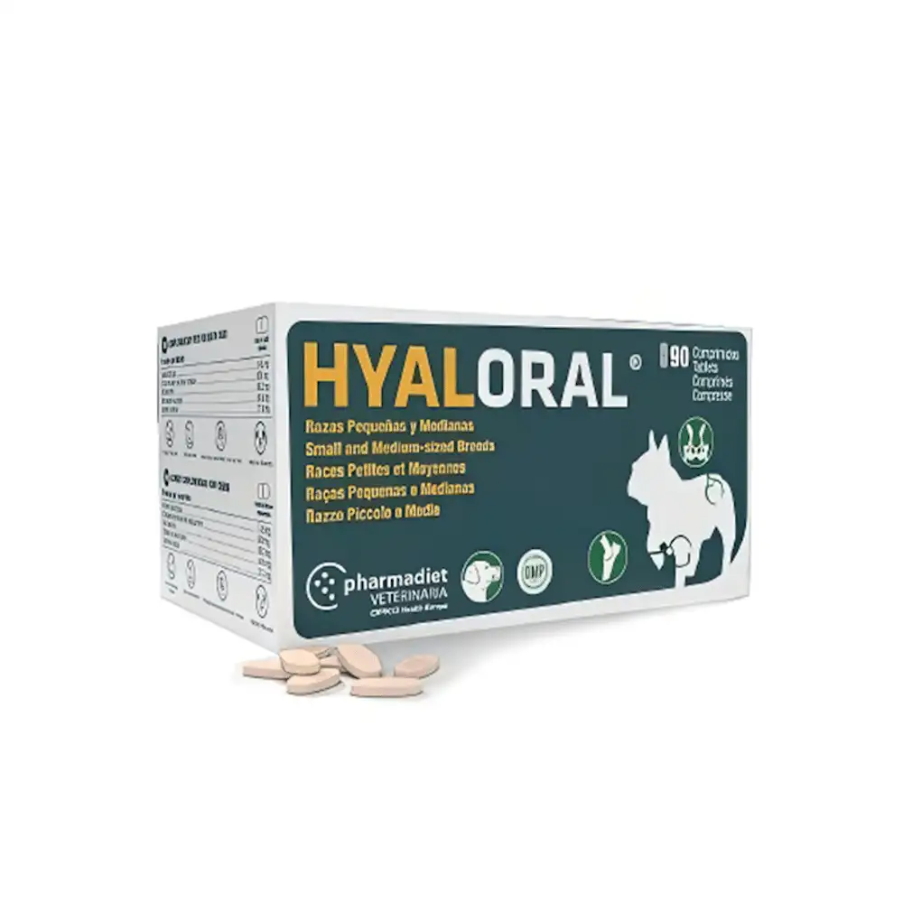 Pharmadiet Hialoral Razas Pequeñas Y Medianas 90 Comprimidos