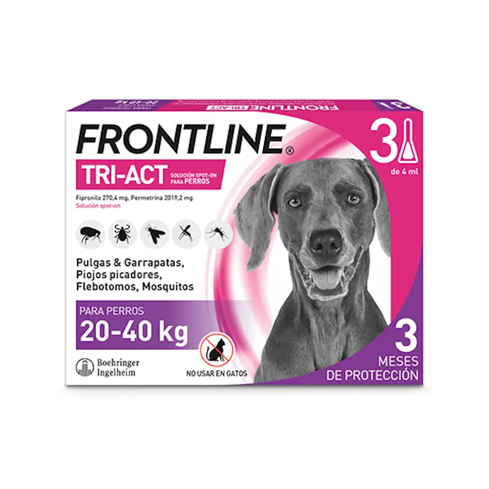 Frontline Pipetas Tri-Act Para Perros de 20-40 kg