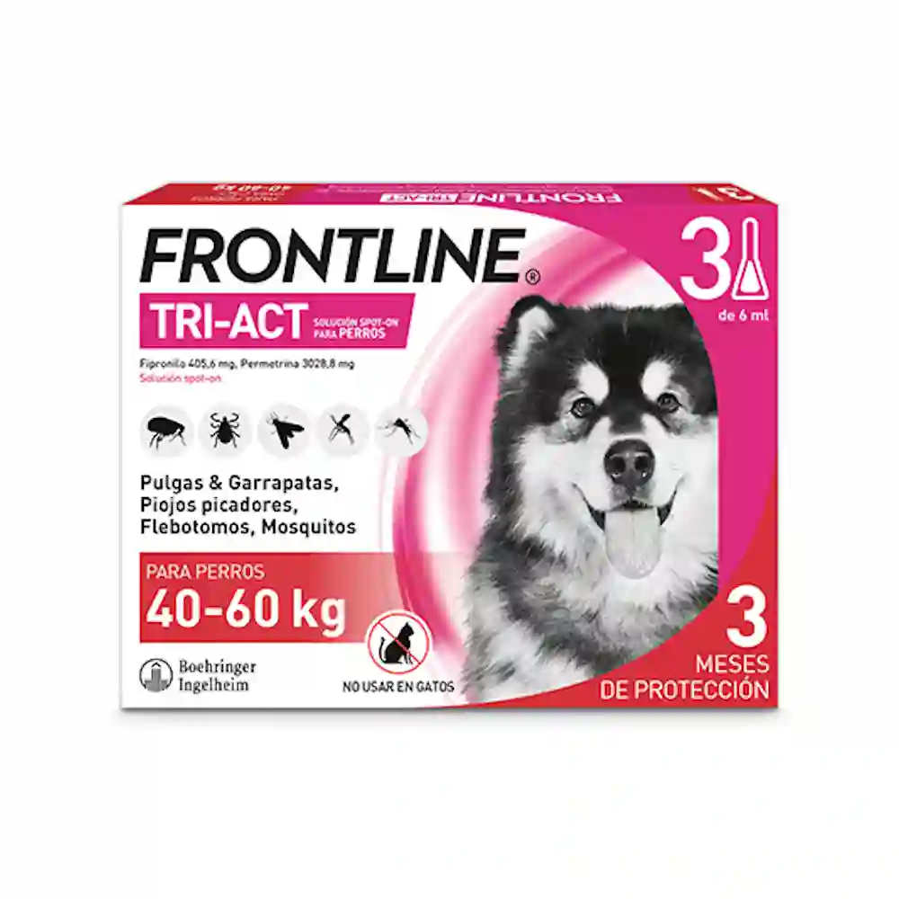 Frontline Pipetas Tri-Act Para Perros de 40-60 kg