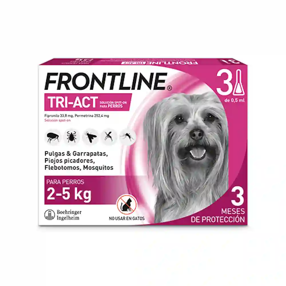 Pipetas de primera línea tri-act para perros de 2-5kg