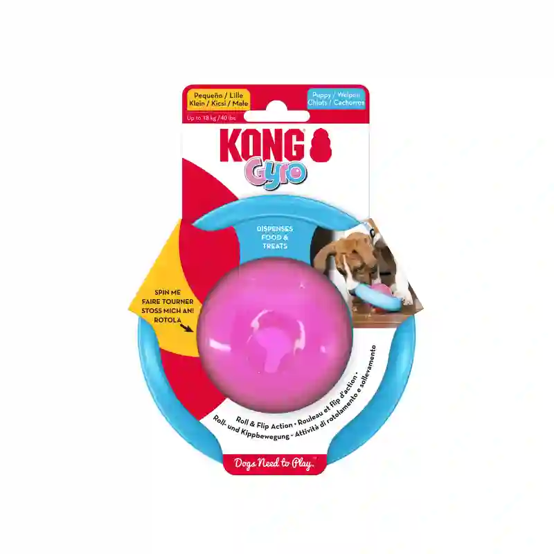 Kong Gyro Discon Con Pelota Rellenable Para Cachoro