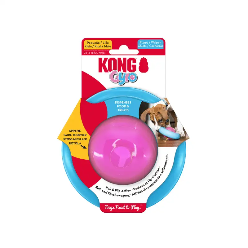 Kong Gyro Discon Con Pelota Rellenable Para Cachoro