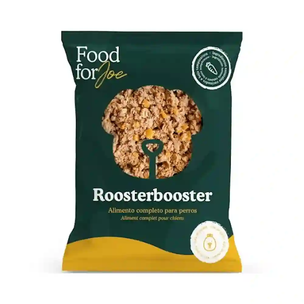 Comida para el menú de Joe Roosterbooster de Pollo Para Perros