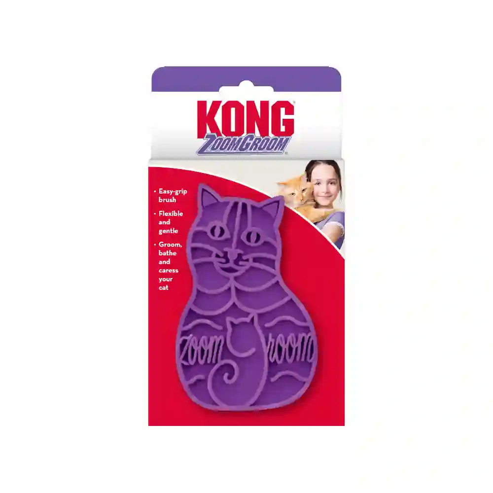 Kong Zoomgroom Cepillo de Goma Especial para Gatos