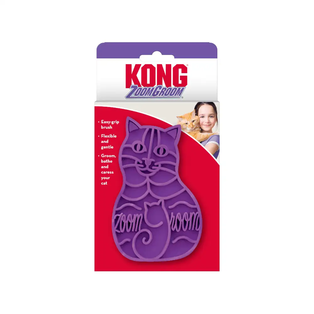 Kong Zoomgroom Cepillo de Goma Especial para Gatos