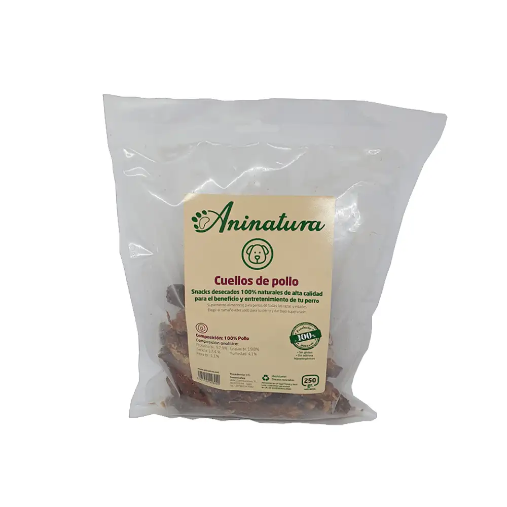 Snack de Aninatura Cuelos de Pollo 250G