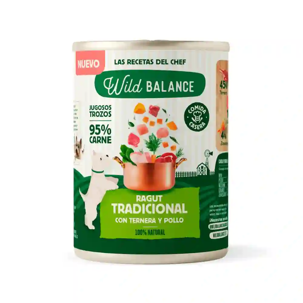 Balance salvaje Lata Ragut Tradicional Conternera y Pollo 400G