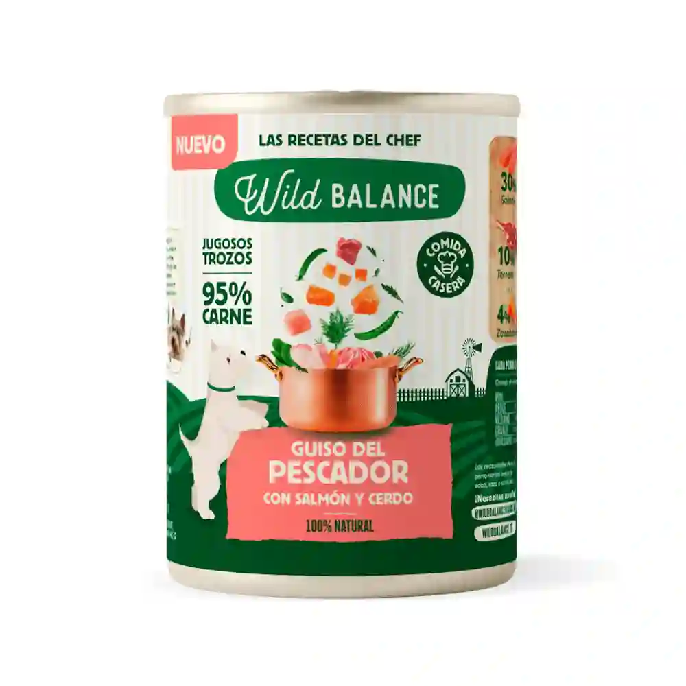 Balance salvaje Lata Guiso del Pescador Con Salmón y Cerdo 400G