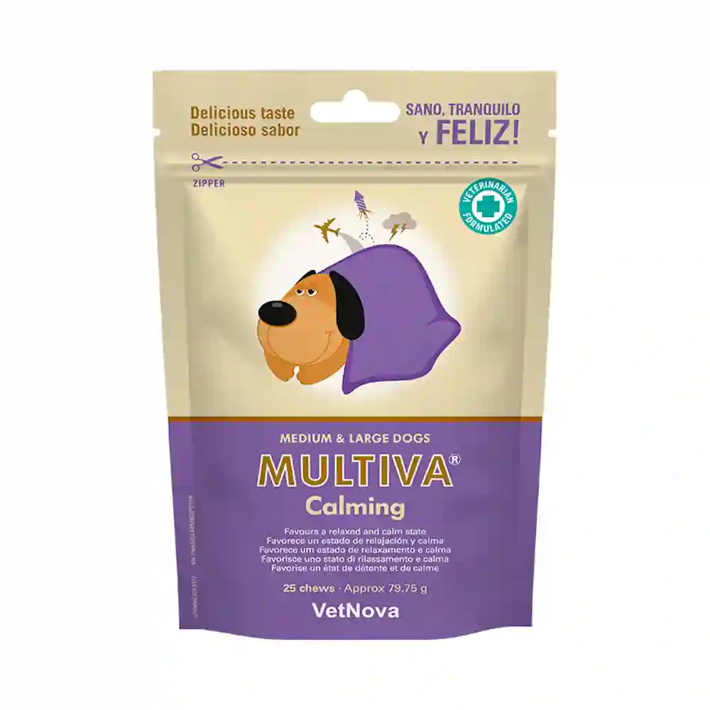 Multiva calmante para perros medios y grande 25 masticaciones
