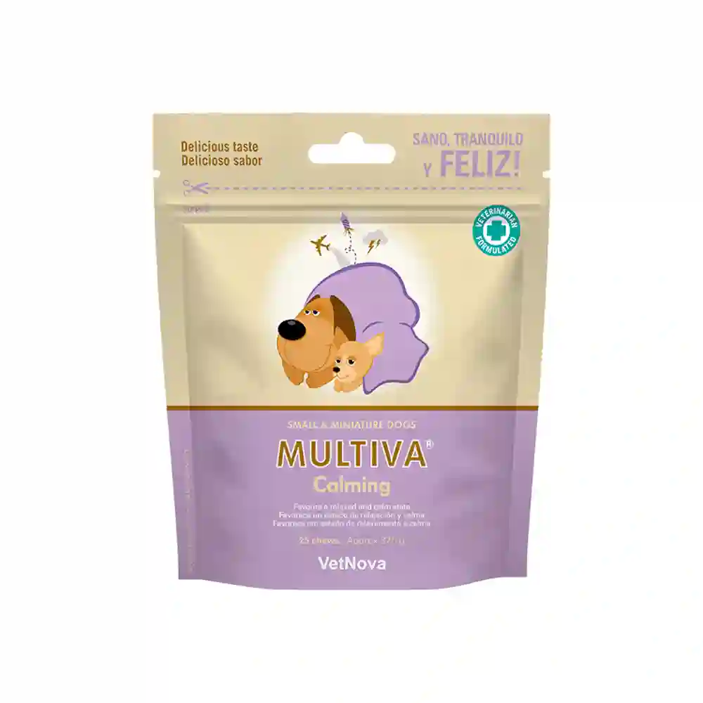 Multiva calmante para perros Pequeños y miniatura 25 masticación