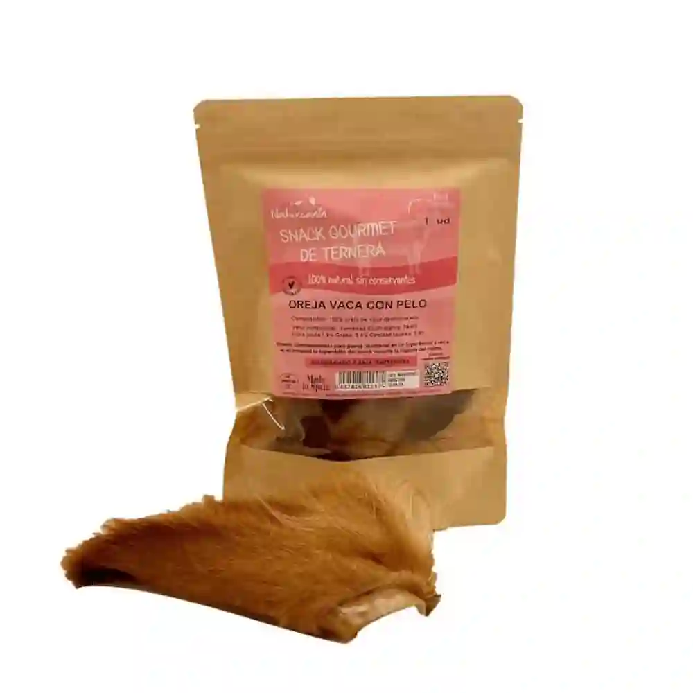 Naturcanina Oreja Deshidratada de Ternera Con Pelo