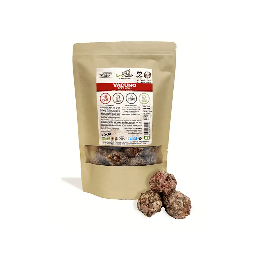 Naturcanin Menú de Albóndigas de Vacuno para Perros 900g