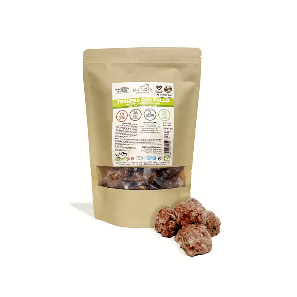 Naturcanin Menú de Albóndigas de Ternera y Pollo para Perros 900g