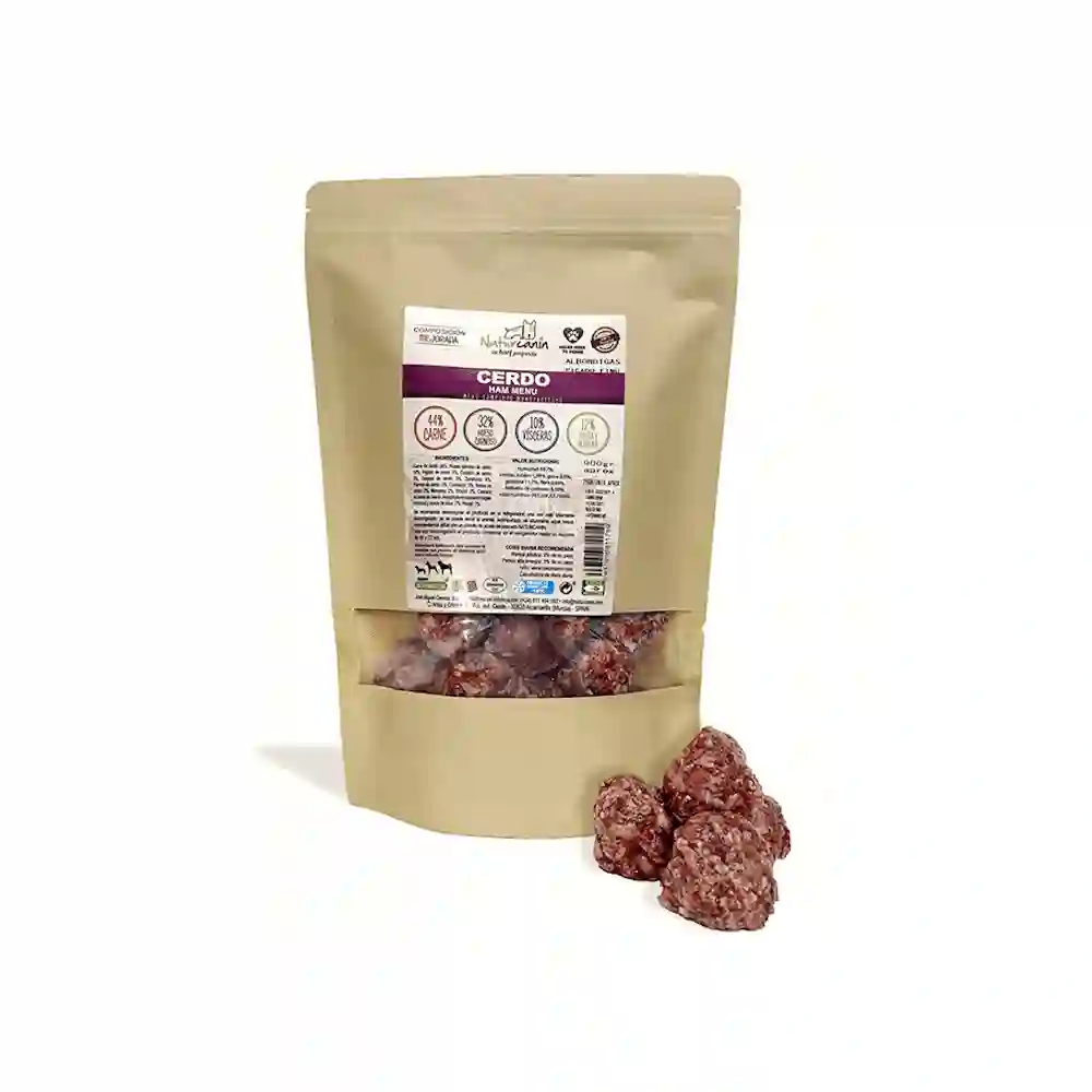 Naturcanina Menú de Albóndigas de Cerdo para Perros 900G