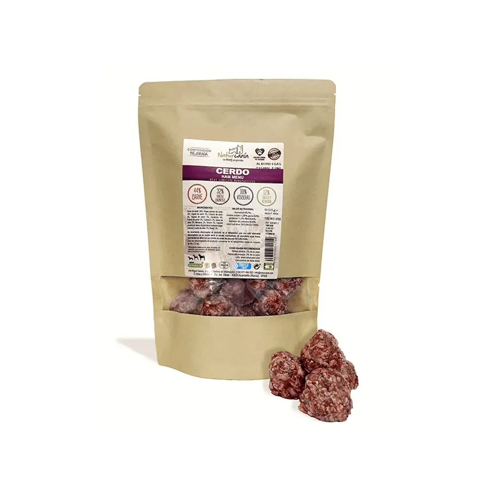 Naturcanina Menú de Albóndigas de Cerdo para Perros 900G