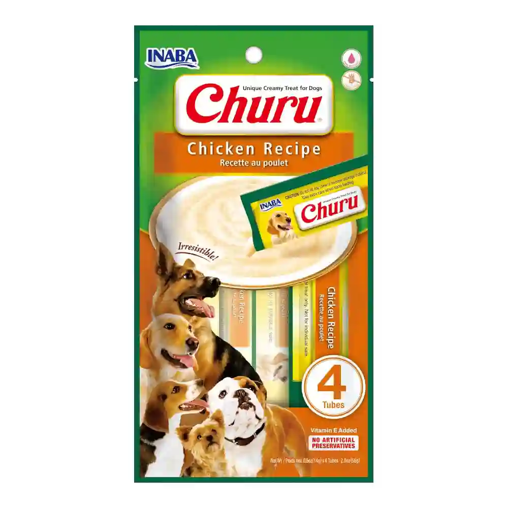 Churu perra puré receta de pollo para perros 4x14g