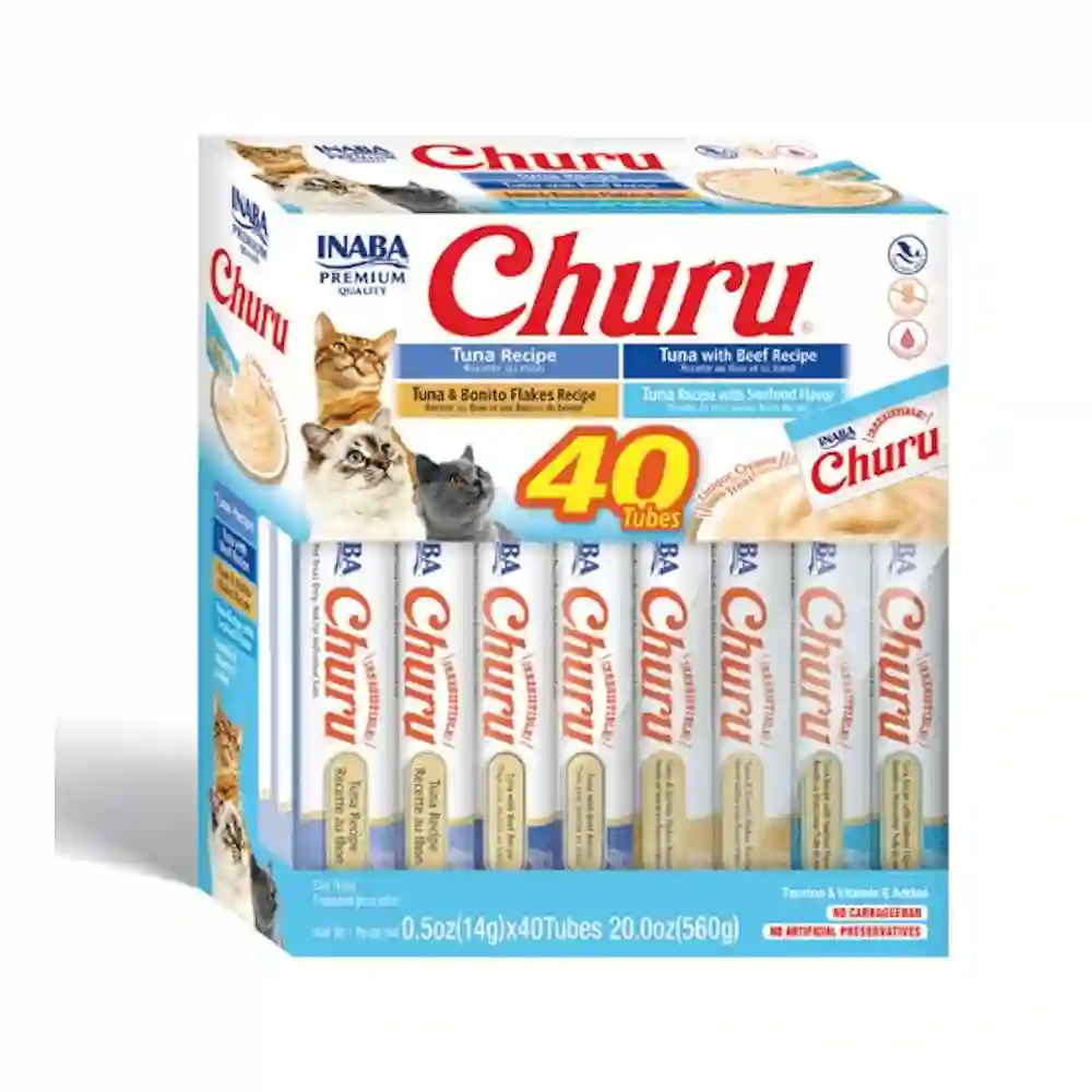 Churu Cat Puré Variedades de Atún Caja 40x14g